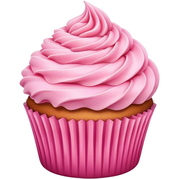 cupcake with pink frosting emoji