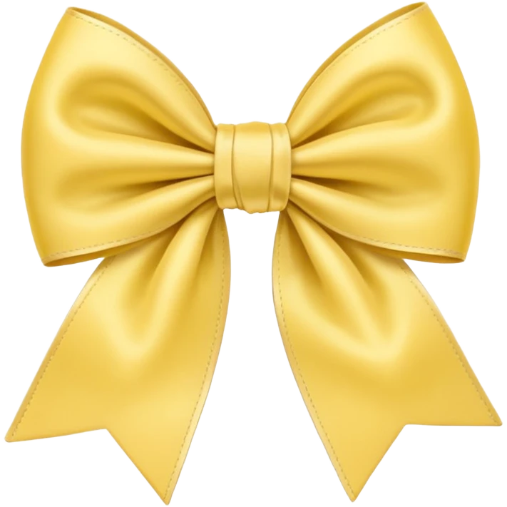 Pastel yellow bow emoji