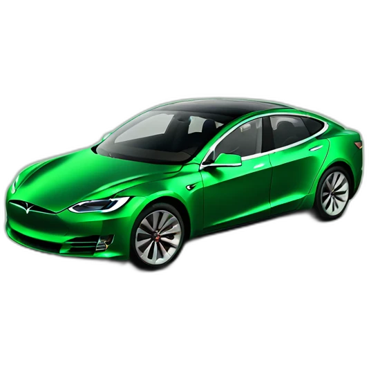 tesla car green emoji