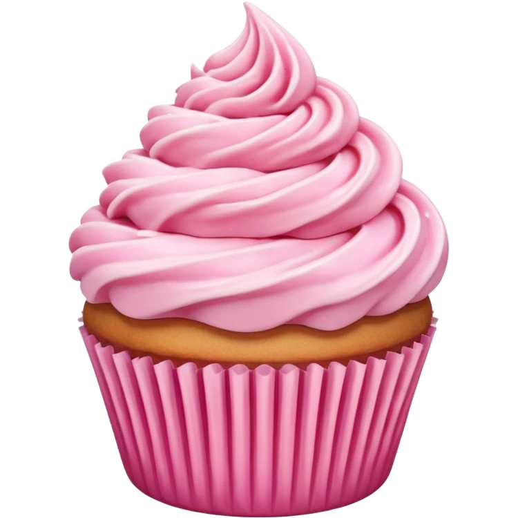 Cupcake with pink icing emoji
