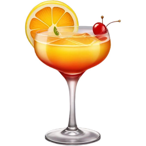 Amaretto Sour in a long glass emoji