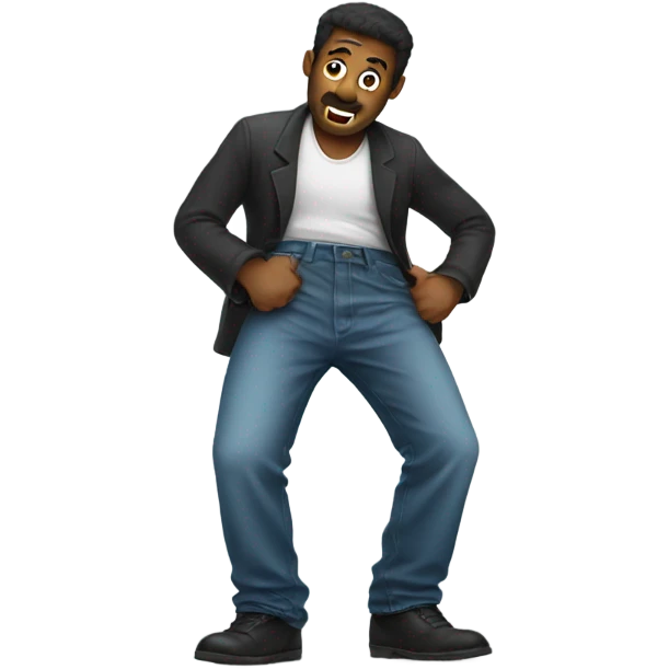 man holding big pants  emoji