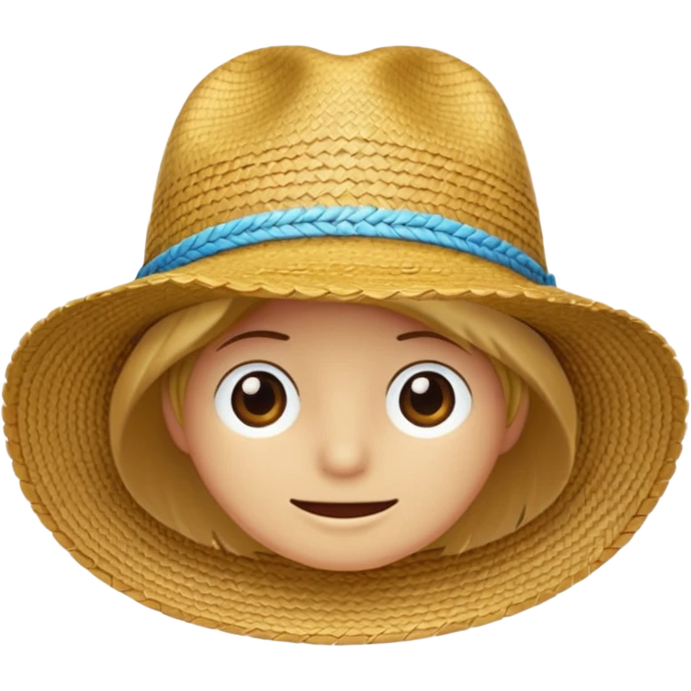 straw hat from one piece emoji
