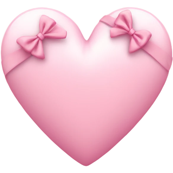 Light pink heart with bows emoji
