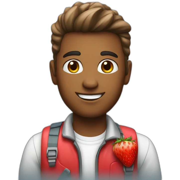 courier with strawberries emoji