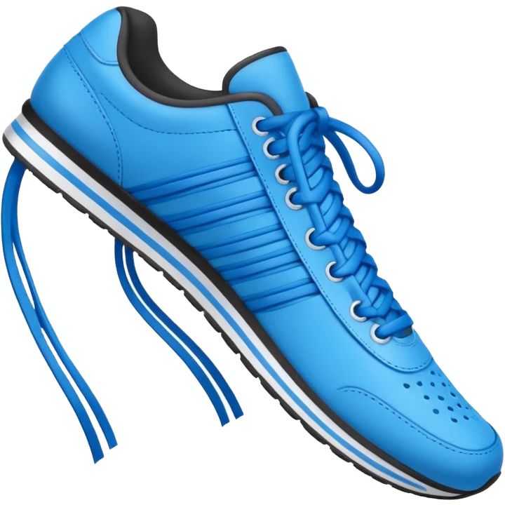 make an emoji of blue shoe laces only- they should be long and stringy emoji