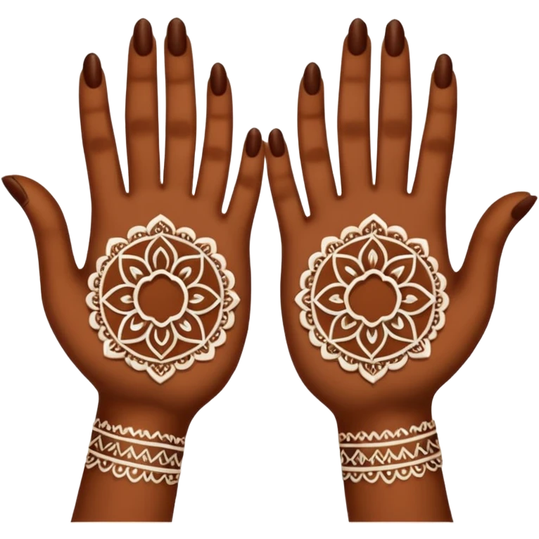 Hands with henna  emoji