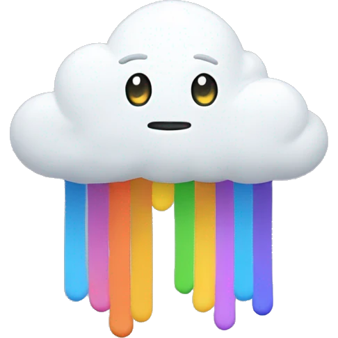 Nube con arcoíris  emoji