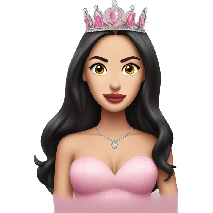 Megan fox wearing a pink tiara emoji