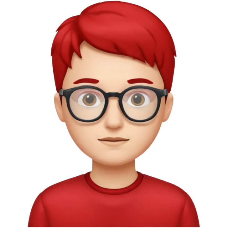 red clothed person with eyeglass emoji