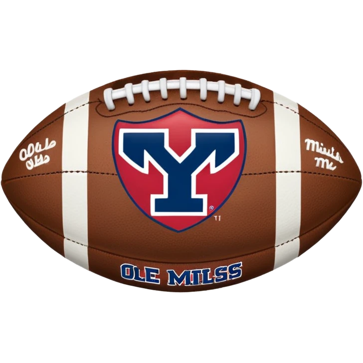 Football that says ole miss  emoji