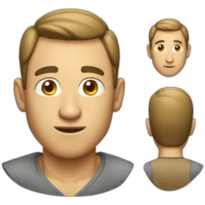 Men with Big ear instead of head emoji
