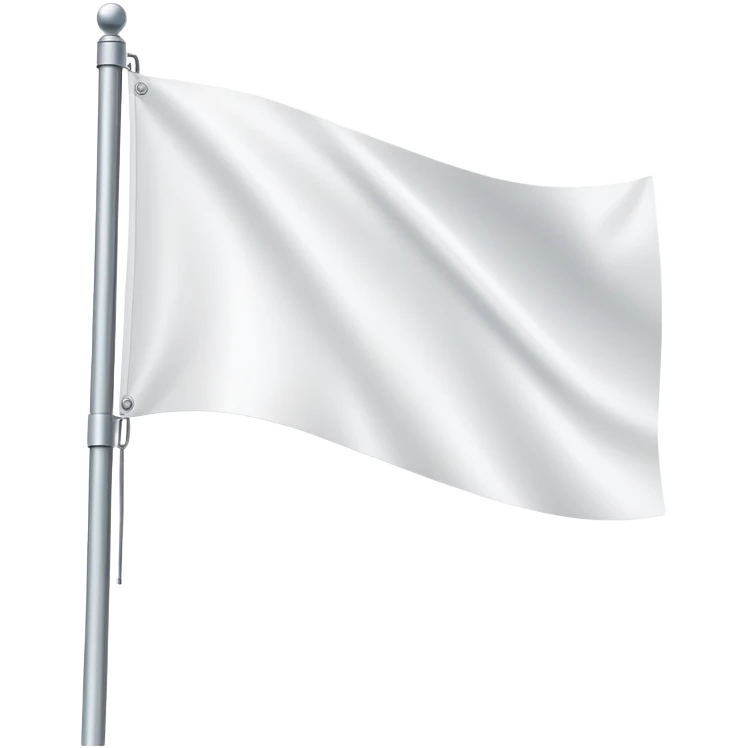 White blank flag on a pole  emoji