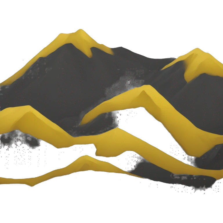 Height hills with black and yellow colors  emoji