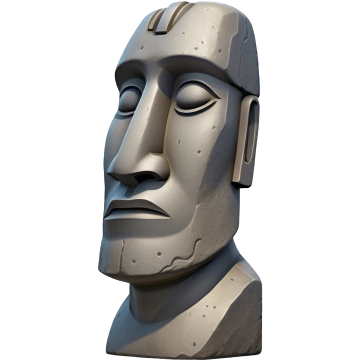 easter island statue side view emoji