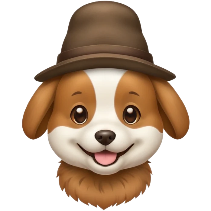 Dog wearing a hat emoji