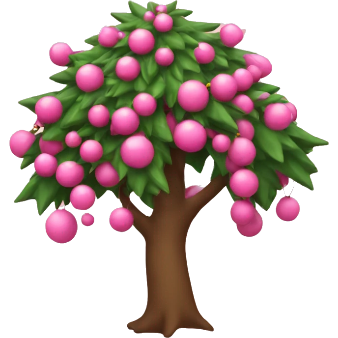 árbol de navidad rosa  emoji