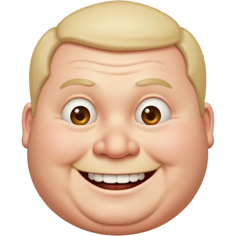 Super funny weird fat guy emoji