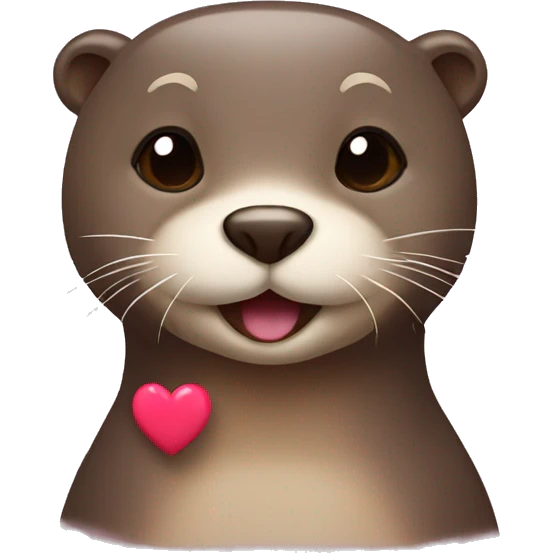 Otter with hearts emoji