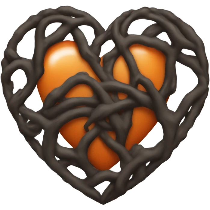 Dark orange color heart emoji