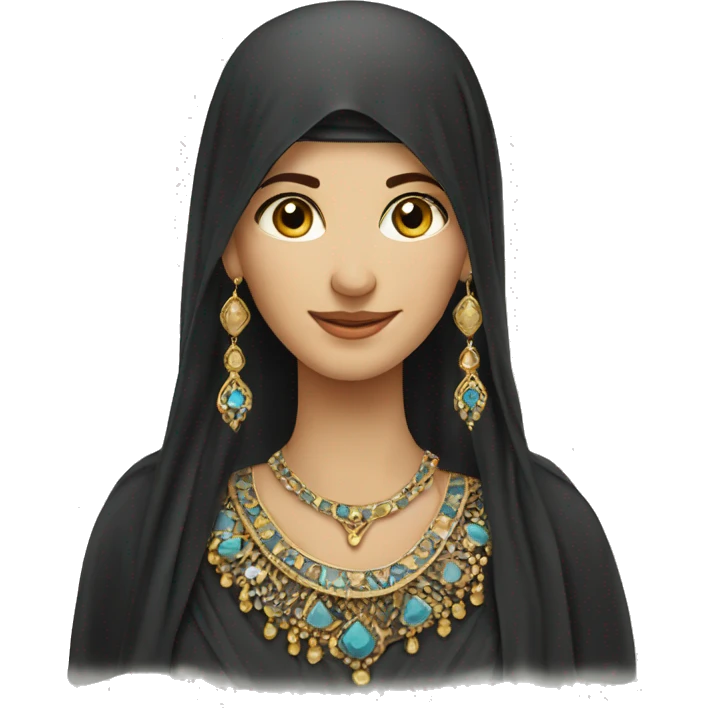 traditional Syrian woman jewlery emoji