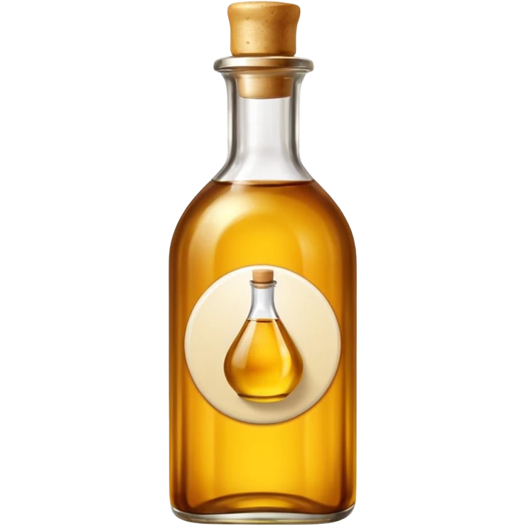 sesame oil emoji - bottle filled with oil  with a label that reads sesame oil emoji
