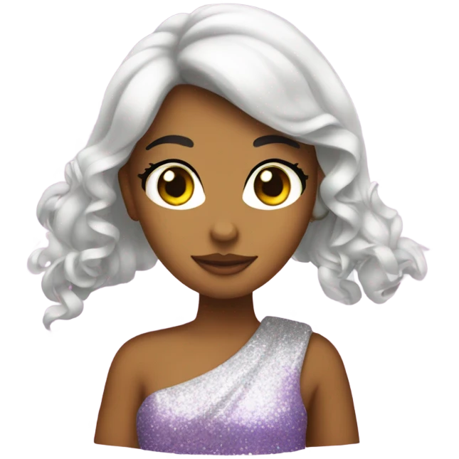 A Lilly with glitter on the edges  emoji