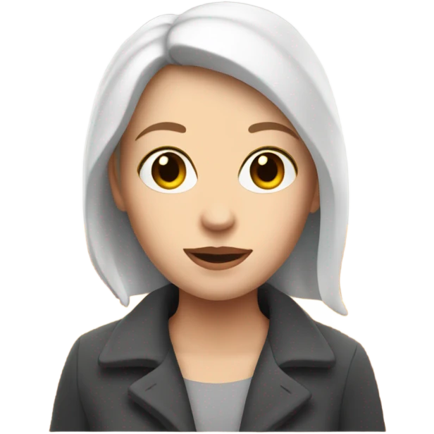 White skinned Mum on a bus with brown hair emoji