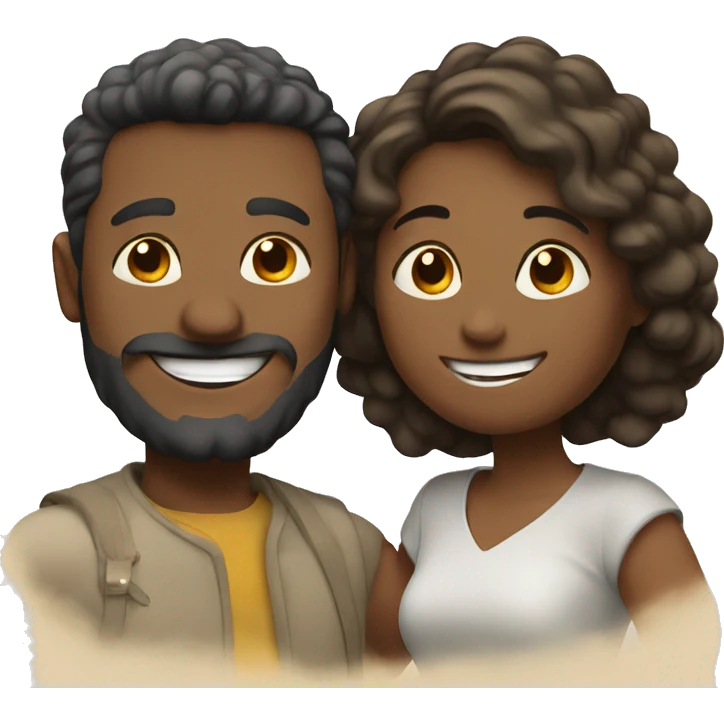 happy couple enjoying the moment emoji