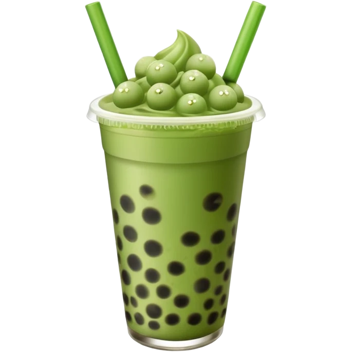 matcha bubble tea emoji