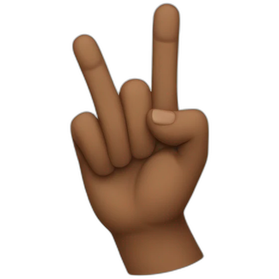 two finger who form a z emoji