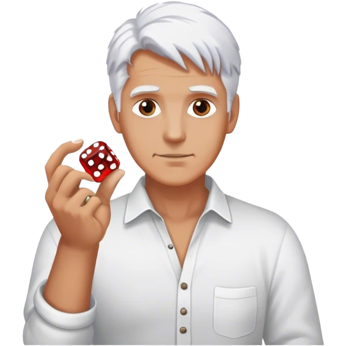 trump holding a dice in his hand emoji