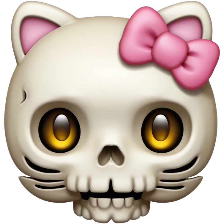 Hello kitty skull emoji