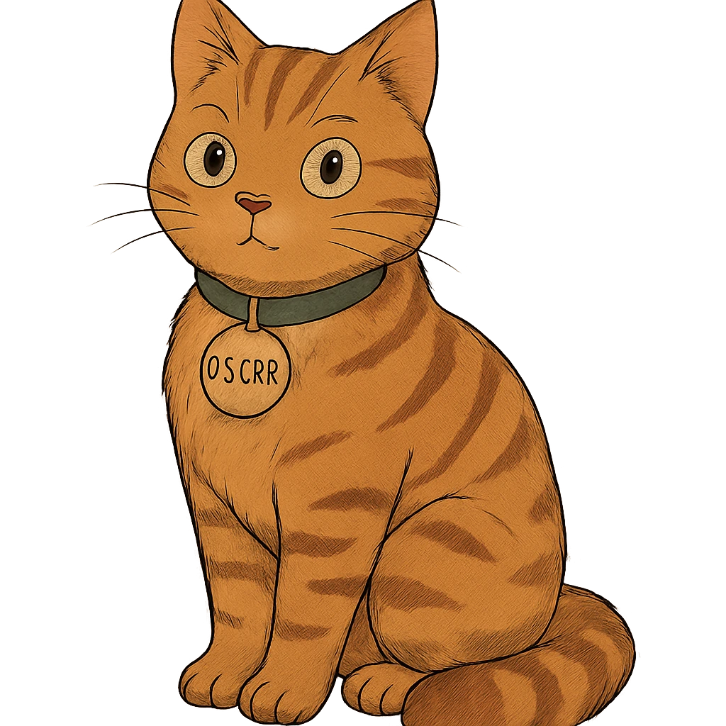 Ghibli style Oscar the cat emoji