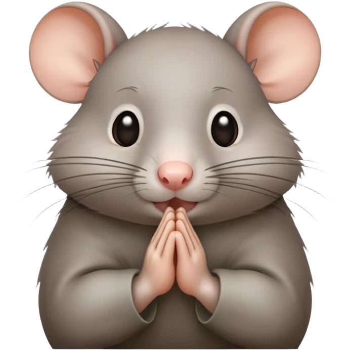 rat praying and shocked emoji