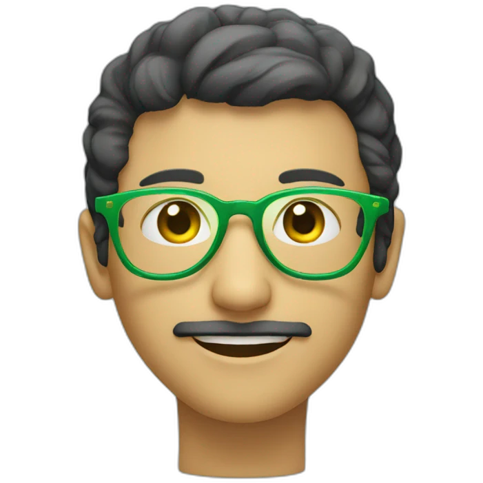 Green spectacles emoji