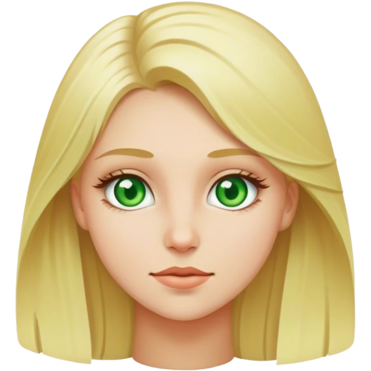 Blonde girl with green eyes emoji