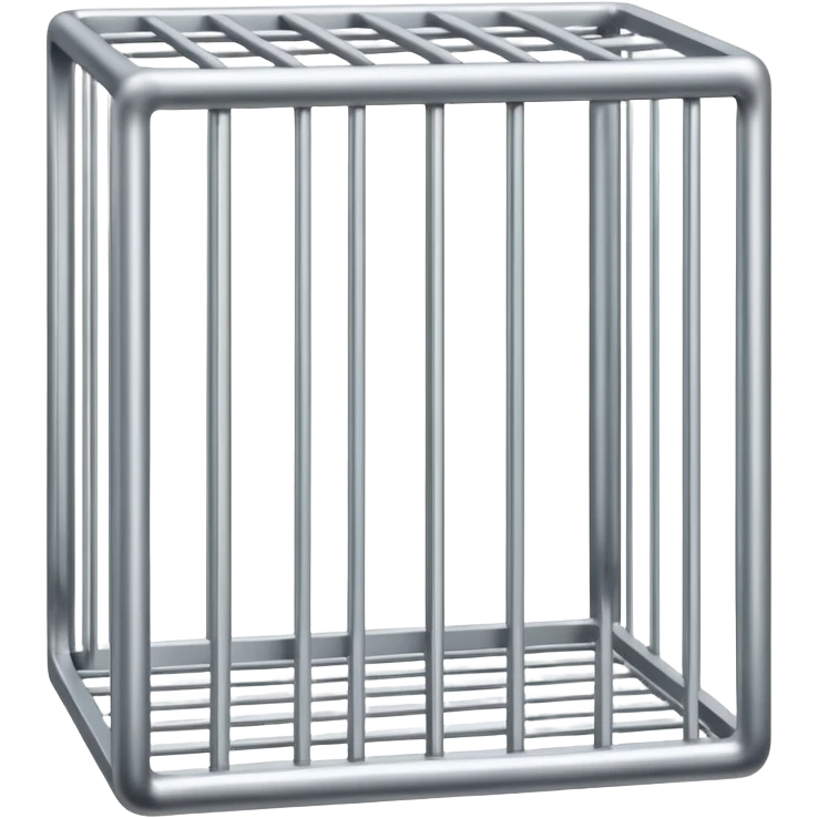 simple cage thin bars straight square surface emoji