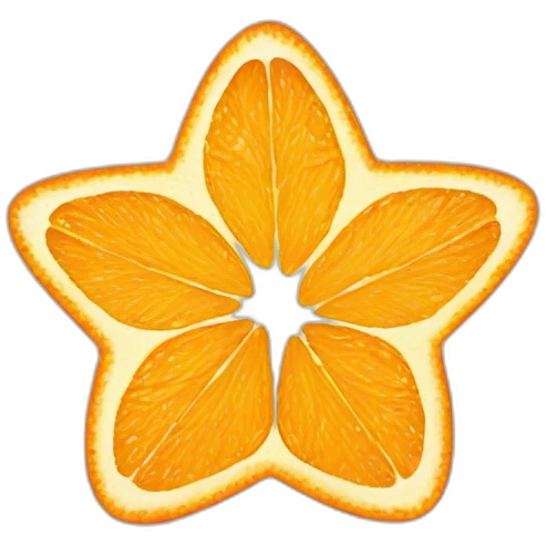 Star shape sliced orange emoji
