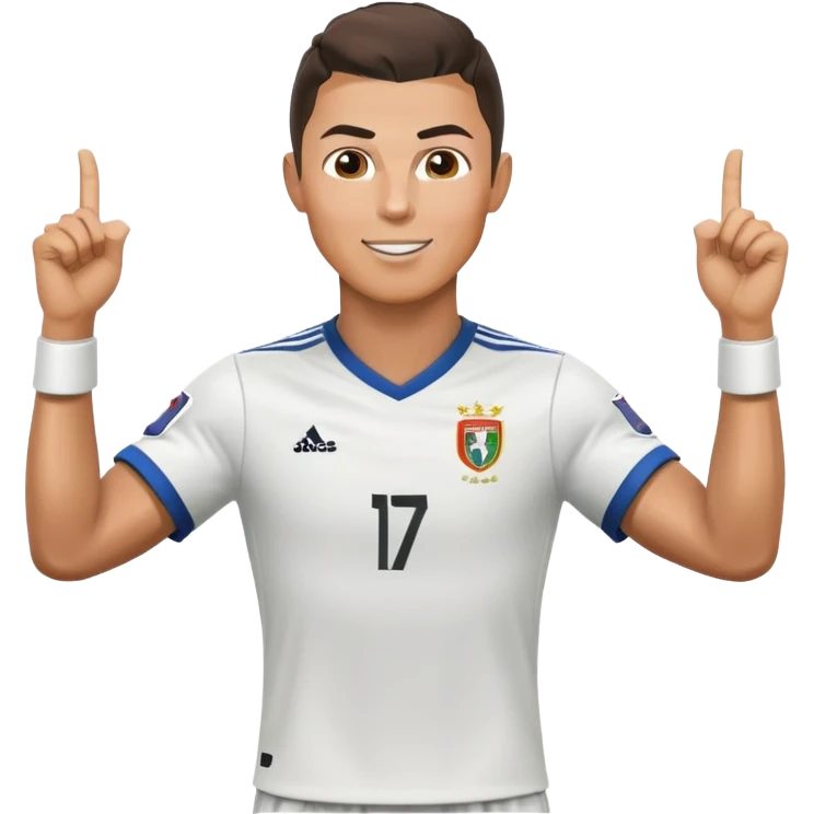Cristiano Ronaldo celebrating a goal emoji