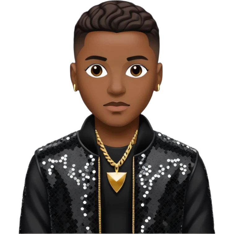 Cedric K-Ci Hailey from Jodeci/K-Ci & JoJo with dark brown, black sequin outfit emoji