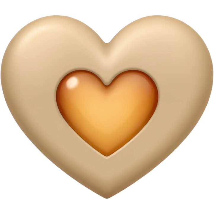 Beige heart emoji
