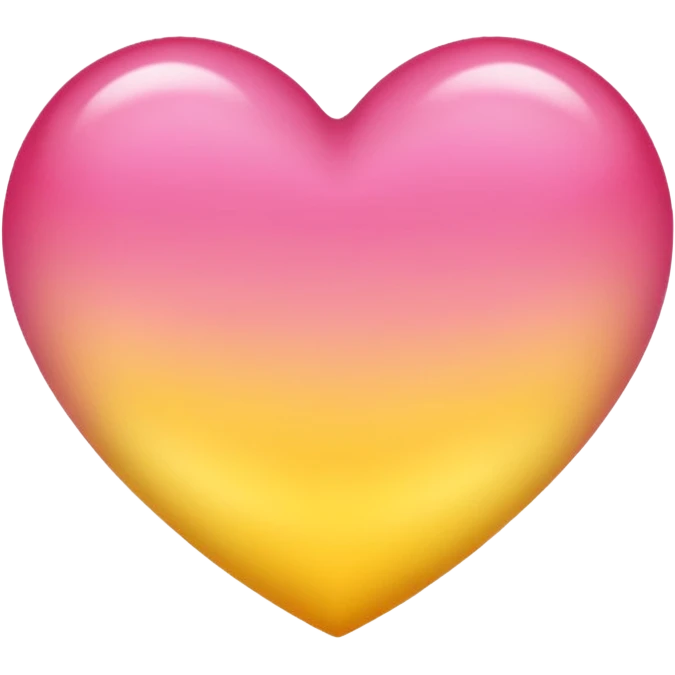 A heart with a gradation from pink to yellow emoji