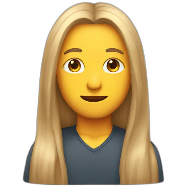 A person with long hair emoji