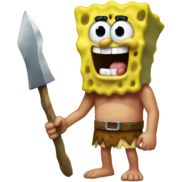 spongebob as caveman emoji