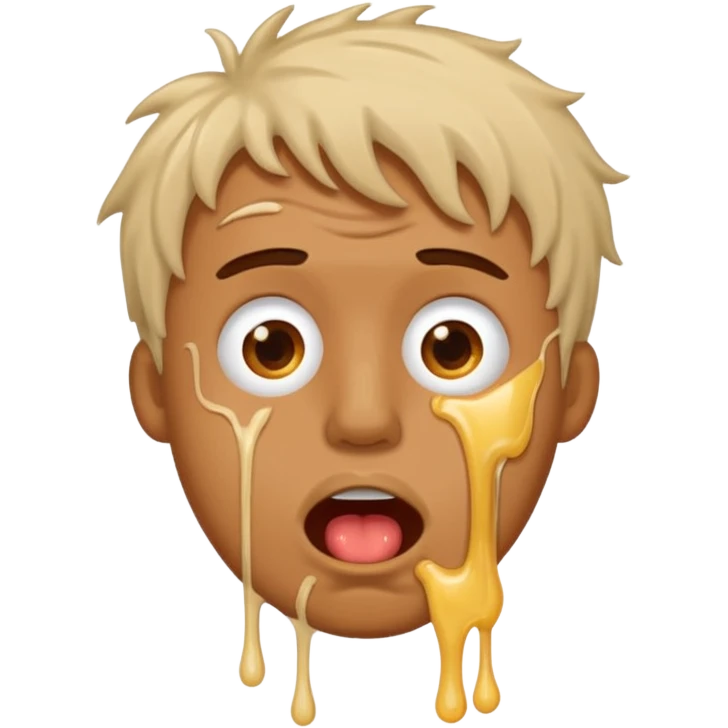 Man drooling out gluer emoji