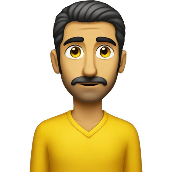 Armeninan Men in yellow is thinking emoji