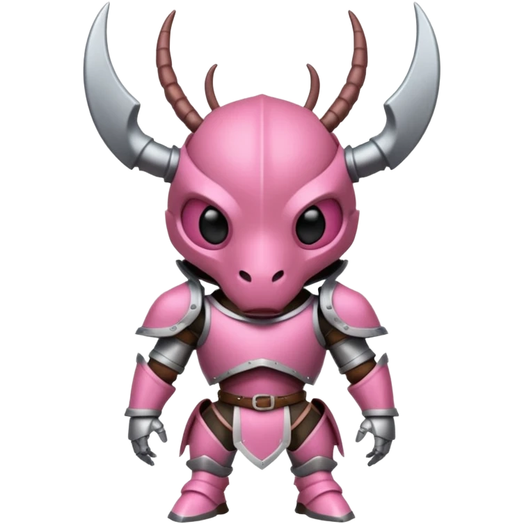 Pink Viking Ant with armor emoji