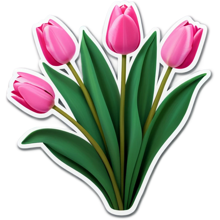 Tulipanes pink  emoji