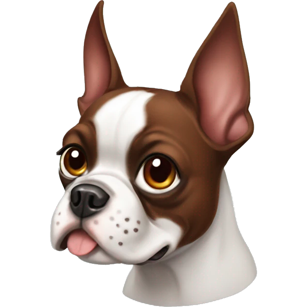 Red Boston terrier emoji